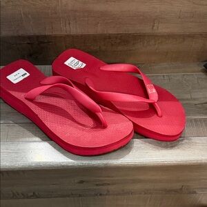Red Flip Flops